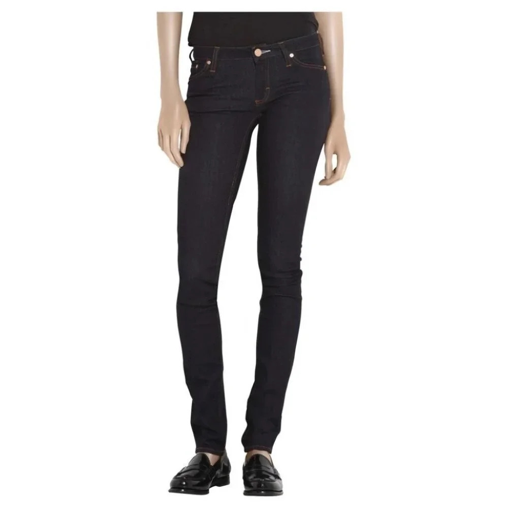 Acne Studios Womens Straight Leg Skinny Jeans 27 Dark Wash Low rise grunge Punk